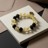 Wealth Shield Crystal Bracelet - Golden Obsidian & Citrine (Elastic Fit)